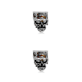 Miniatyrbild 4 av 5: 1/2/5 metall unik 3D-mönster gotisk graverad mänsklig skallestaty 2PCS