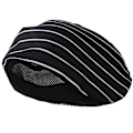 Miniatyrbild 3 av 5: 1/2 Kock Hatt Spis Cap Servitör Baker Head Wrap Restaurang Arbete White Stripe 56-60cm 1Set