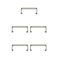 Miniatyrbild 1 av 5: 1/2/3/5 Ljusstark LED Light Bar Taklampa för SCX10 D90 1/10 Skala 147mm for Wrangler 5Set