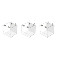 Miniatyrbild 1 av 5: 1/2/3 transparent färg fågelvattenbadkar Lätt att installera Bath Box 13*11*13CM 3Set