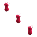 Miniatyrbild 4 av 5: 1/2/3 Dance Body Balett Leotard Dansoutfit Andas Wine Red M 3PCS