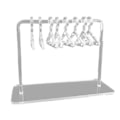 Miniatyrbild 4 av 5: 1/2/3 Söt Örhänge Display Stand Mini klädhängare Rack Dekor för Clear 15 x 6 x 11cm 1Set