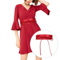 Miniatyrbild 5 av 5: 1/2/3/5 Dam Charm Midjeband Bred underbyst Cosplay Strechy rosett Red Type C 1Set