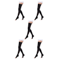 Miniatyrbild 1 av 5: 1/2/3 Trendiga och moderiktiga över knästrumpor för Open Toe-black S 5Set