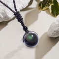 Miniatyrbild 2 av 5: 1/2/3/5 Natural Necklace Obsidian Pendant För Talisman Bra 14mm 1Set