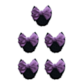 Miniatyrbild 1 av 5: 1/2/3/5 tyg lätt att bära Elastiska hårnät för moderiktiga Two-Bows-purple 5Set