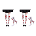Miniatyrbild 1 av 5: 1/2/5 2st polyester Halloween-look med dessa vitfärgade 2Set
