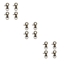 Miniatyrbild 5 av 5: 1/2/3/5 4 st zinklegering hummerklospänne Swivel Trigger Clips Bronze 30mm 3Set