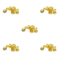 Miniatyrbild 1 av 5: 1/5 10 st 25 mm broschtillverkning av tomma cabochonramsinställningsbrickor Golden 5Set