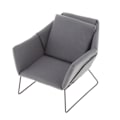 Miniatyrbild 3 av 5: 1/2 Miniatyr Soffa Fåtölj Möbel Soffa 1/6 Deep Gray 16.5x16.5x14.5cm 1Set