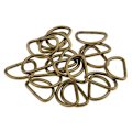 Miniatyrbild 4 av 5: 1/3/5 100 Pieces Alloy DIY D För Dee Ringar för Webbing 100x Bronze 20x10x2.5mm 1Set