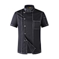 Miniatyrbild 2 av 5: 1/2/3 Svart Lätt att rengöra Chef Coat Button Chef Uniformer För black xxl 1Set