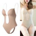 Miniatyrbild 4 av 5: Kvinnor Backless Body Deep V Neck Body För Shaper för bröllop M