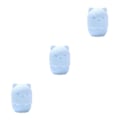 Miniatyrbild 2 av 5: 1/2/3/5 Silikon Cat Makeup Svampar Förvaringslåda Rengör och light blue 3PCS
