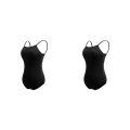 Miniatyrbild 4 av 5: 1/2/3 Dance Body Balett Leotard Dansoutfit Andas Black XL 2PCS