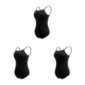 Miniatyrbild 3 av 5: 1/2/3 Dance Body Balett Leotard Dansoutfit Andas Black L 3PCS