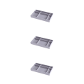 Miniatyrbild 3 av 5: 1/2/3/5 Stapelbar smyckesbricka Multipurpose Portable Velvet för 6 Grids Style A 3Set