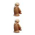 Miniatyrbild 1 av 5: 1/2/3 Söt Buddha Staty Monk Figurine Ornament Little för stand open hands height 10cm 2Set