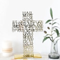 Miniatyrbild 4 av 5: 1/2/3/5 Stående krucifix Jesus Scriptures Cross Bön Gold 20cm 1Set