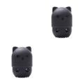 Miniatyrbild 2 av 5: 1/2/3/5 Silikon Cat Makeup Svampar Förvaringslåda Rengör och black 2PCS