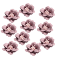 Miniatyrbild 4 av 5: 1/2/3/5 10 stycken Camellia Flower Heads för gör-det-själv-hårtillbehör Light purple 4.5cm 1Set