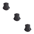 Miniatyrbild 3 av 5: 1/2/3 halsdamask Andas vindtät fiskescarf Dark Grey 25x30cm 3Set