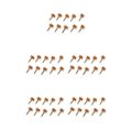 Miniatyrbild 3 av 5: 1/2/3/5 Högklackade spetsar Kranar Skoreparationsbyte Apricot Thick 9mm 9mm Thick Pin 5Set