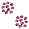 Miniatyrbild 4 av 5: 1/2/3/5 10 stycken Camellia Flower Heads för gör-det-själv-hårtillbehör Fuchsia 4.5cm 2Set
