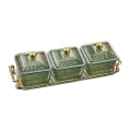 Miniatyrbild 5 av 5: 1/2/3 Nordic Style Divided Dishes Square för Reception Room 3 Grids 1Set