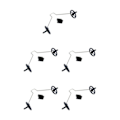 Miniatyrbild 3 av 5: 1/3/5 Landningsställ Hjulsats DIY Hobbies Craft RC Plane 5Set