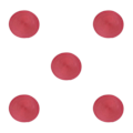 Miniatyrbild 1 av 5: 1/2/3/5 runda bordstabletter Bred applicering Robust och hållbar dark red 5Set