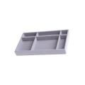 Miniatyrbild 5 av 5: 1/2/3/5 Stapelbar smyckesbricka Multipurpose Portable Velvet för 6 Grids Style A 2Set