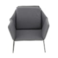 Miniatyrbild 4 av 5: 1/2 Miniatyr Soffa Fåtölj Möbel Soffa 1/6 Deep Gray 16.5x16.5x14.5cm 1Set