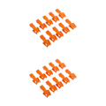 Miniatyrbild 1 av 5: 1/2/3/5 10 Styck Plast För Dragkedja Avdragare Ändlås Dragkedja Drag Orange 3.5x1.7cm 2Set