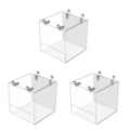 Miniatyrbild 5 av 5: 1/2/3 transparent färg fågelvattenbadkar Lätt att installera Bath Box 13*11*13CM 3Set