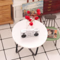 Miniatyrbild 3 av 5: 1/2/3 Simulering Runt Bord 1/12 Livsscen Möbler Oranments Black 80x80x74mm 1Set