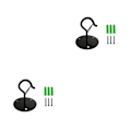 Miniatyrbild 3 av 5: 1/2 hängande planteringskärl för inomhusväxter som lämpar sig för olika Black 2Set
