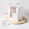Miniatyrbild 5 av 5: 1/2 blomma presentpapper förpackning lådor genomskinligt fönster Bröllop baby S white 1Set