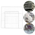 Miniatyrbild 5 av 5: 1/2/3 Pet lekhage Dörrbur Metalltråd inomhus staket Kaninvalp White Dense Grid 35 x 35CM 1Set