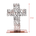 Miniatyrbild 5 av 5: 1/2/3/5 Stående krucifix Jesus Scriptures Cross Bön Rose Gold 20cm 1Set