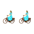 Miniatyrbild 3 av 5: 1/2/3/5 Realistisk 1/87 Skala cyklistfigurer Små människor för Girl Height: 2.8cm 2Set