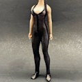 Miniatyrbild 5 av 5: 1/2/3 1:12 Jumpsuit Kläder för kvinnor för HT Action Figure Kläder Black 13.6cm 1Set