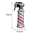 Miniatyrbild 4 av 5: 1/2 Multifunktionell Barber Spray Flaska Retro Stripes för Salong Grey 200ml 1Set