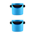 Miniatyrbild 3 av 5: 1/2 Coffee Knock Box Bin För Espresso Grinds Tamper Waste Tamp Blue straight mouth 2Set