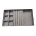 Miniatyrbild 5 av 5: 1/2/3/5 Stapelbar smyckesbricka Multipurpose Portable Velvet för Gray 3 in 1 1Set