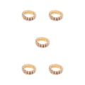 Miniatyrbild 3 av 5: 1/2/3/5 Stretch Crystal Ring Utsökt inläggning för Elegant golden 2 rows 5PCS