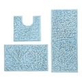 Miniatyrbild 1 av 5: utmärkt Randiga badrumsmattor Non-Slide 3-delad Set För light blue