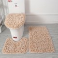 Miniatyrbild 4 av 5: 3st PU Mjuk Textur Stark Vattenabsorption Toalettmatta Set För Yellow