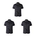 Miniatyrbild 4 av 5: 1/2/3 Svart Lätt att rengöra Chef Coat Button Chef Uniformer För black xxl 3Set