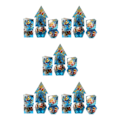 Miniatyrbild 1 av 5: 1/2/3/5 7x polyedriska tärningar D4-D20 tärning, för bordsspelsfest Blue 5Set